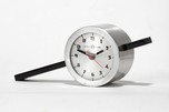 Gilbert Rohde Clock 6351 in Spun Aluminum with Black Alumilite Finish - Rare